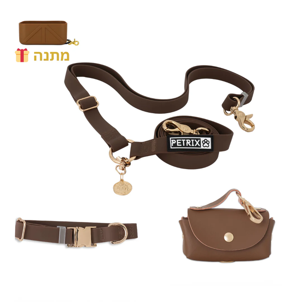 PETRIX | סט מלא רצועה ללא ידיים | צבע אספרסו